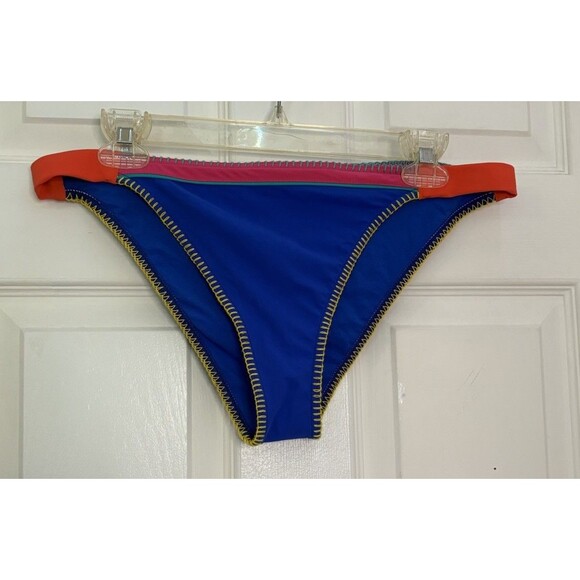 Banana Moon Side Hipster Bikini Bottom FR 44 US XL/XXL Blue NEW Colorful - Picture 1 of 6